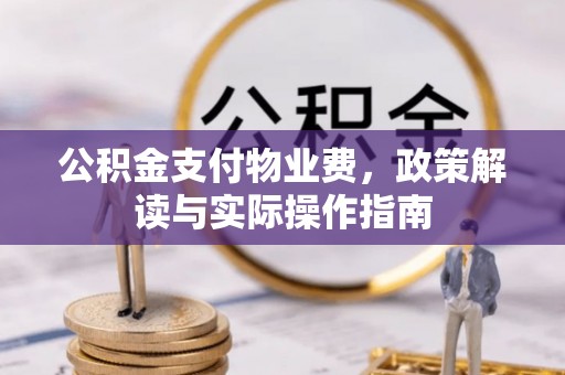 巨野公积金支付物业费，政策解读与实际操作指南